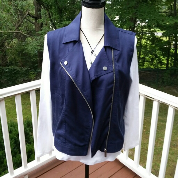 ANTHROPOLOGIE SANCTUARY TENCEL MOTO VEST - Picture 1 of 8